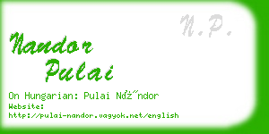 nandor pulai business card